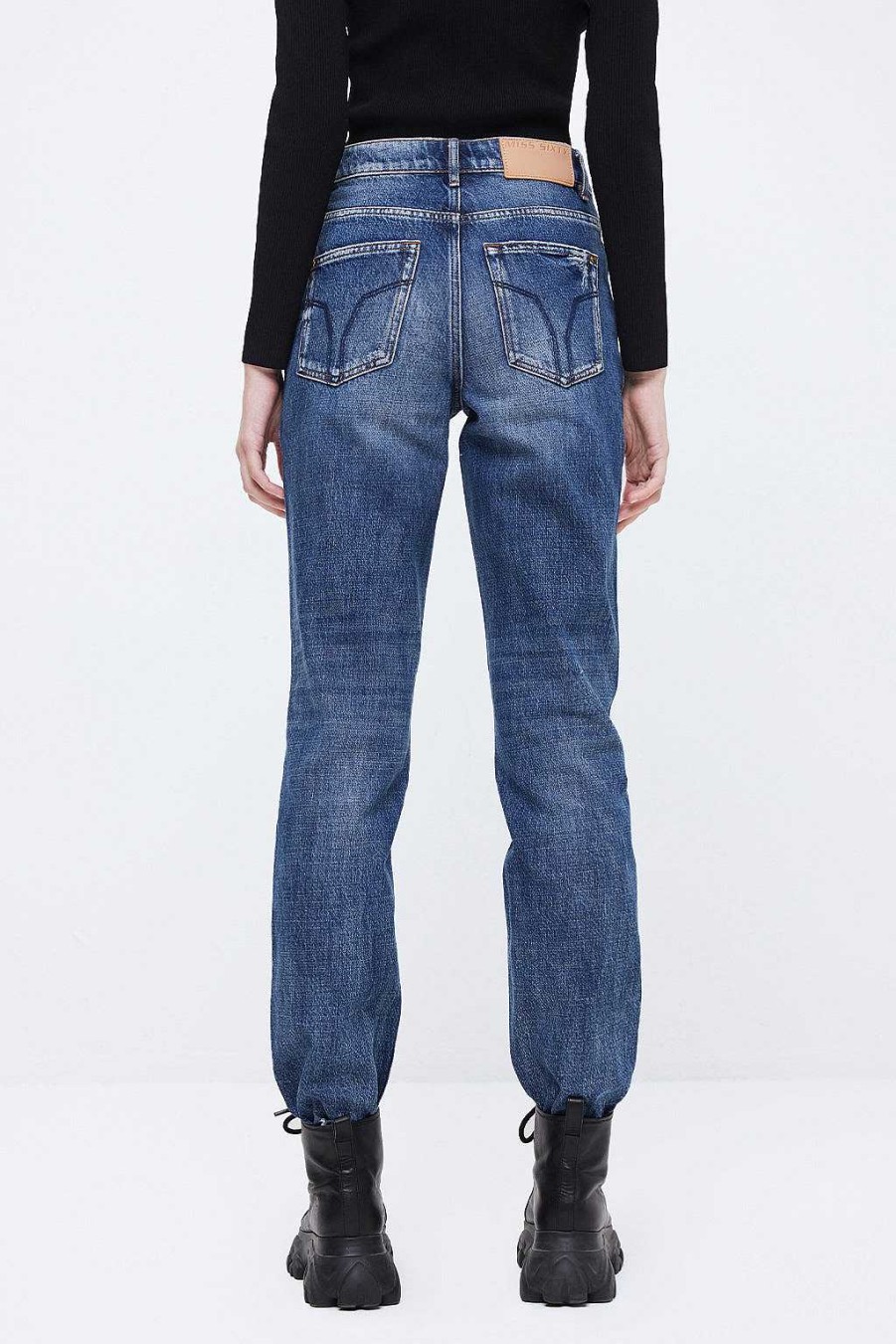 Jeans | Miss Sixty Blaue, Zerrissene Vintage-Jeans Mit Gerader Passform Tiefes Blau