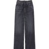 Jeans | Miss Sixty Vintage Schwarze Und Graue Jeans Mit Weitem Bein Schwarzer Nebel