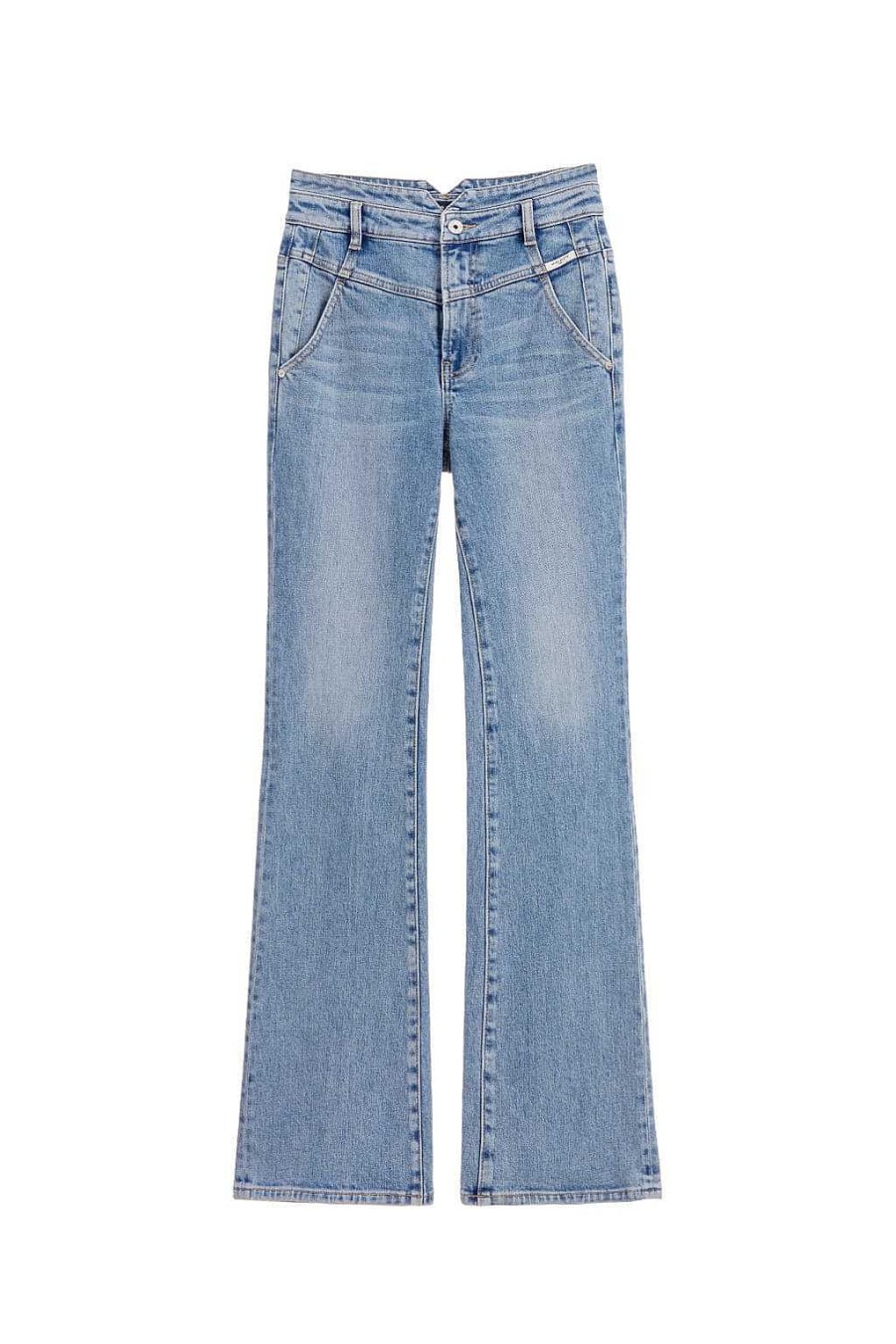 Jeans | Miss Sixty Ausgestellte Jeans Mit V-Formiger Taille Hellblau