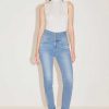 Jeans | Miss Sixty Jeans Mit Hoher Taille Und Drei Knopfen In Acid-Waschung Hellblau