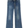 Jeans | Miss Sixty Vintage-Jeans Mit Schmetterlingsbund Und Schmaler, Ausgestellter Kette Mittelblau