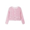 Pullover | Miss Sixty Transparente, Gerippte Strickjacke Rosa