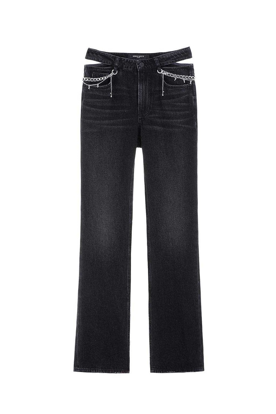 Jeans | Miss Sixty Ausgestellte Jeans Mit Geteiltem Saum Schwarz