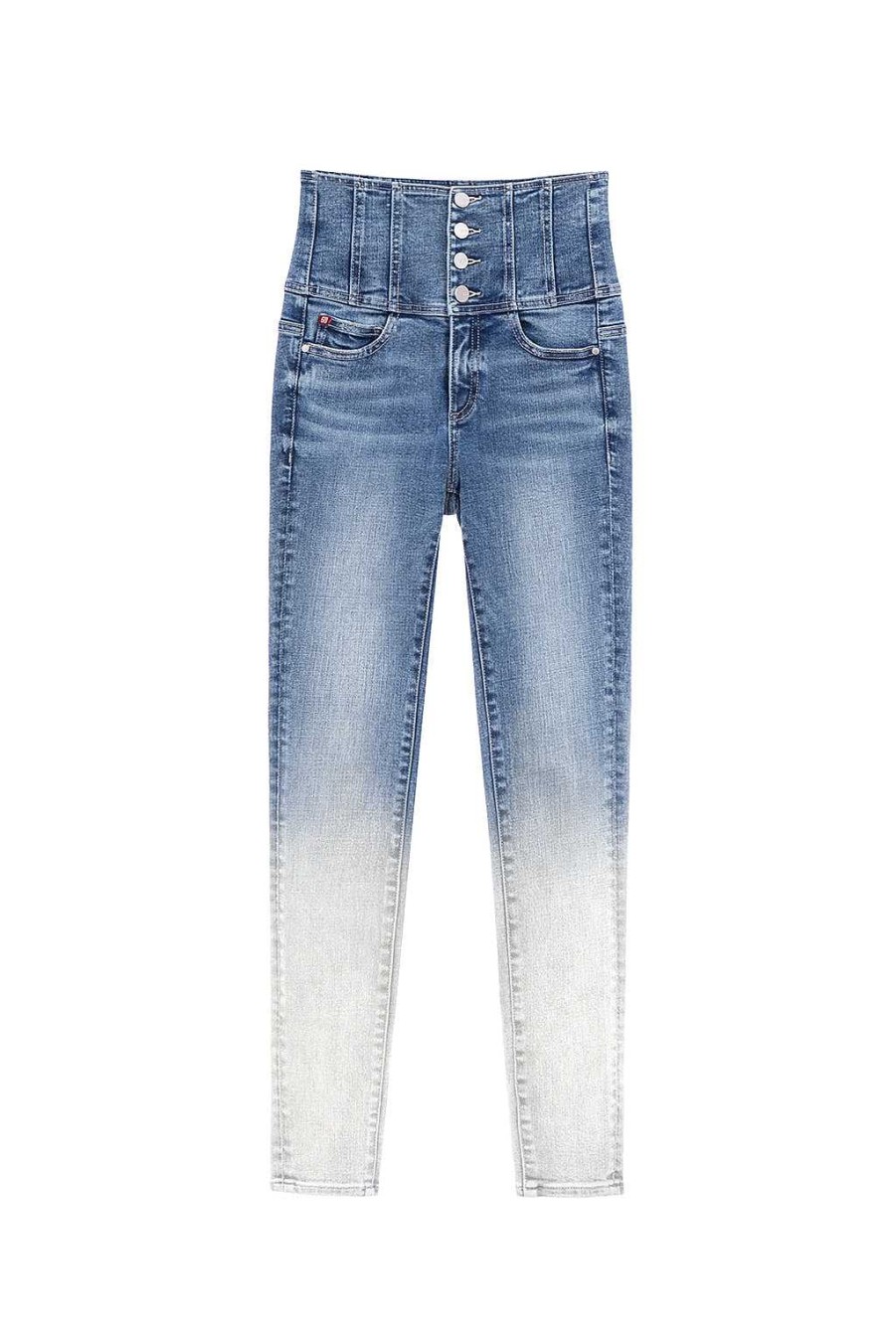 Jeans | Miss Sixty Farbverlaufsjeans Mit Vier Knopfen Und Superhohem Bund Mittelblau