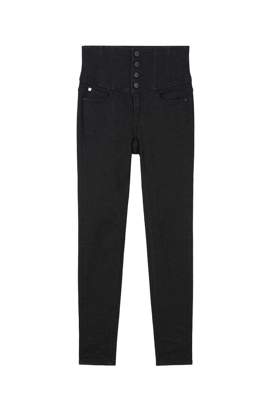 Jeans | Miss Sixty E Super-High-Waist-Jeans Mit Vier Knopfen Schwarz