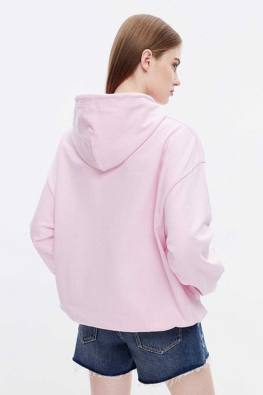 Oberteile | Miss Sixty Nft Capsule Hellrosa Muster Loses Kapuzenpullover Baby Pink