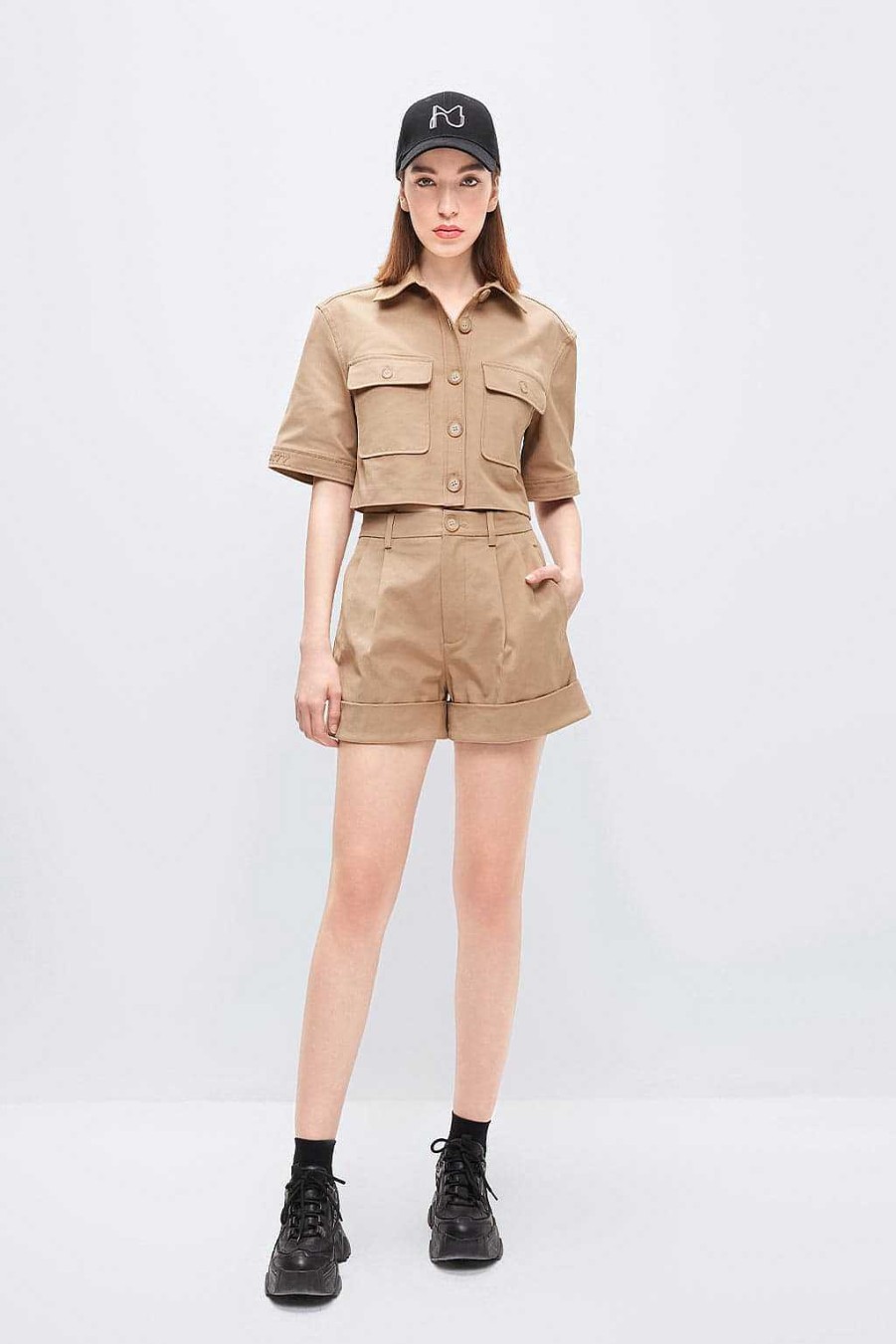 Kurze Hose | Miss Sixty Cargo Shorts Khaki