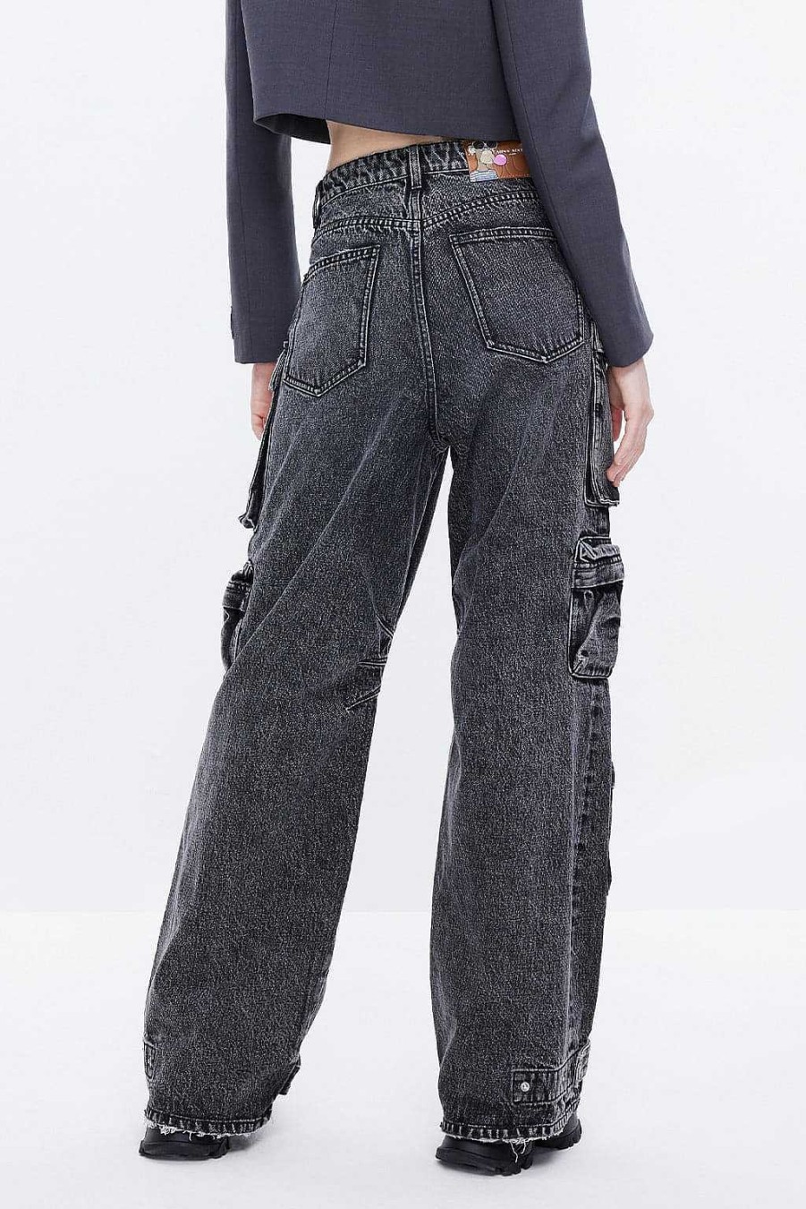 Jeans | Miss Sixty Nft Capsule American Vintage Jeans Im Cargo-Stil Schwarzer Nebel