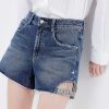 Kurze Hose | Miss Sixty Nft Capsule Hollow Design Jeansshorts Tiefes Blau