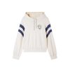 Oberteile | Miss Sixty Sportliches Colour-Block-Kapuzen-Sweatshirt Cremefarben