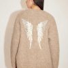 Pullover | Miss Sixty Angel Collection Bestickte Wolljacke Mit V-Ausschnitt