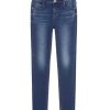 Jeans | Miss Sixty Skinny-Jeans Mit Hoher Taille Und Doppelten Knopfen Mittelblau