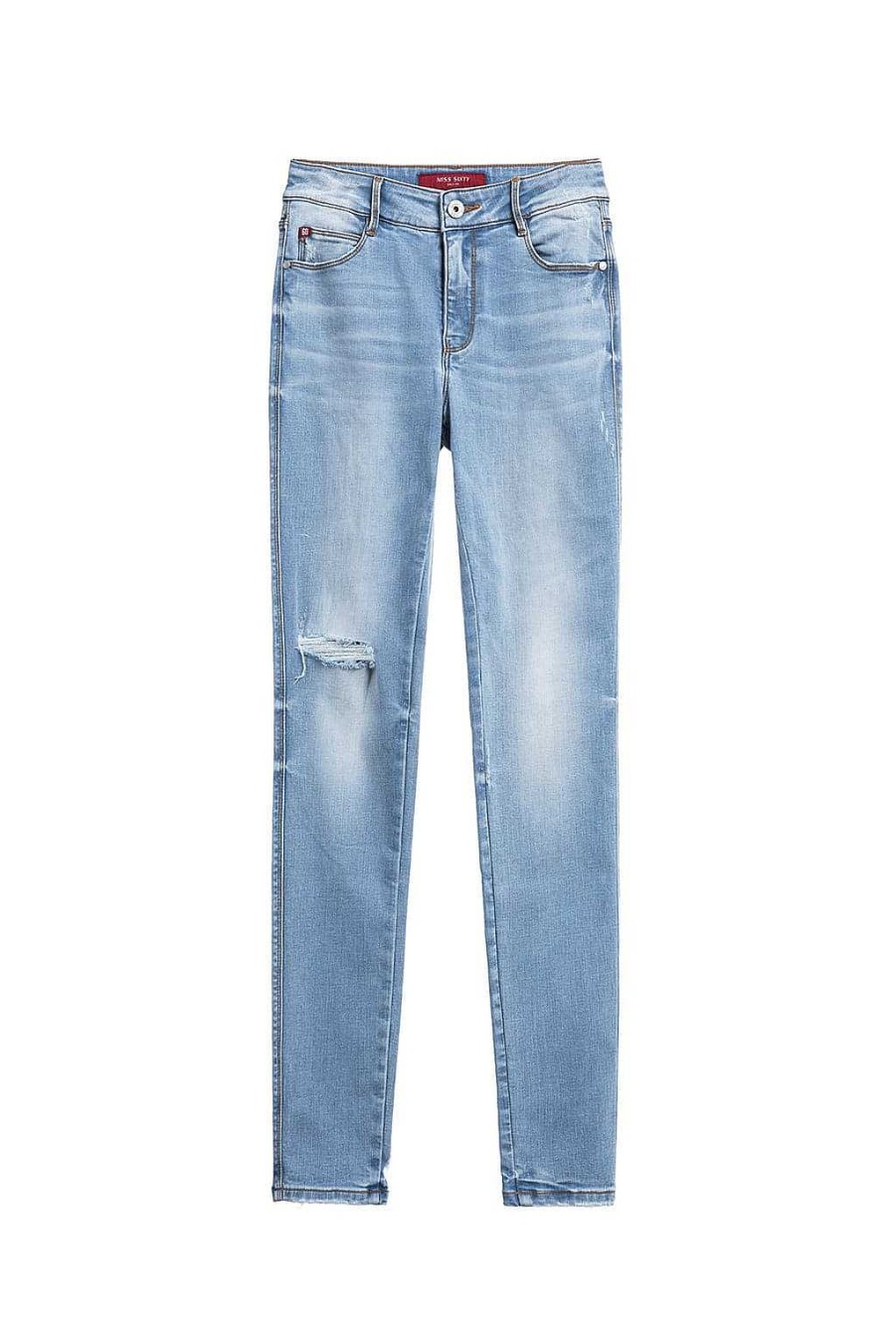 Jeans | Miss Sixty Stylische Slim-Fit-Jeans Mit Rissen Hellblau