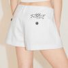 Kurze Hose | Miss Sixty Miss Sixty X Keith Haring Capsule Collection Weise Bedruckte Jeansshorts Helles Weiss