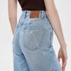 Jeans | Miss Sixty Ausgeschnittene Jeans Mit Weitem Bein Und Hoher Taille Hellblau