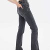 Jeans | Miss Sixty Bootcut-Jeans Mit Niedrigem Bund Und Wollmischung Schwarzer Nebel