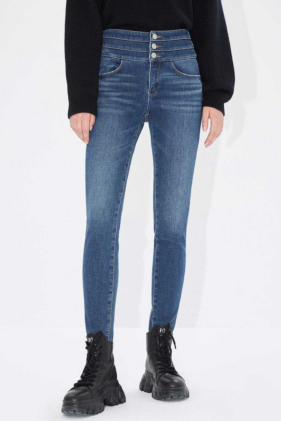 Jeans | Miss Sixty Jeans Mit Hoher Taille Tiefes Blau