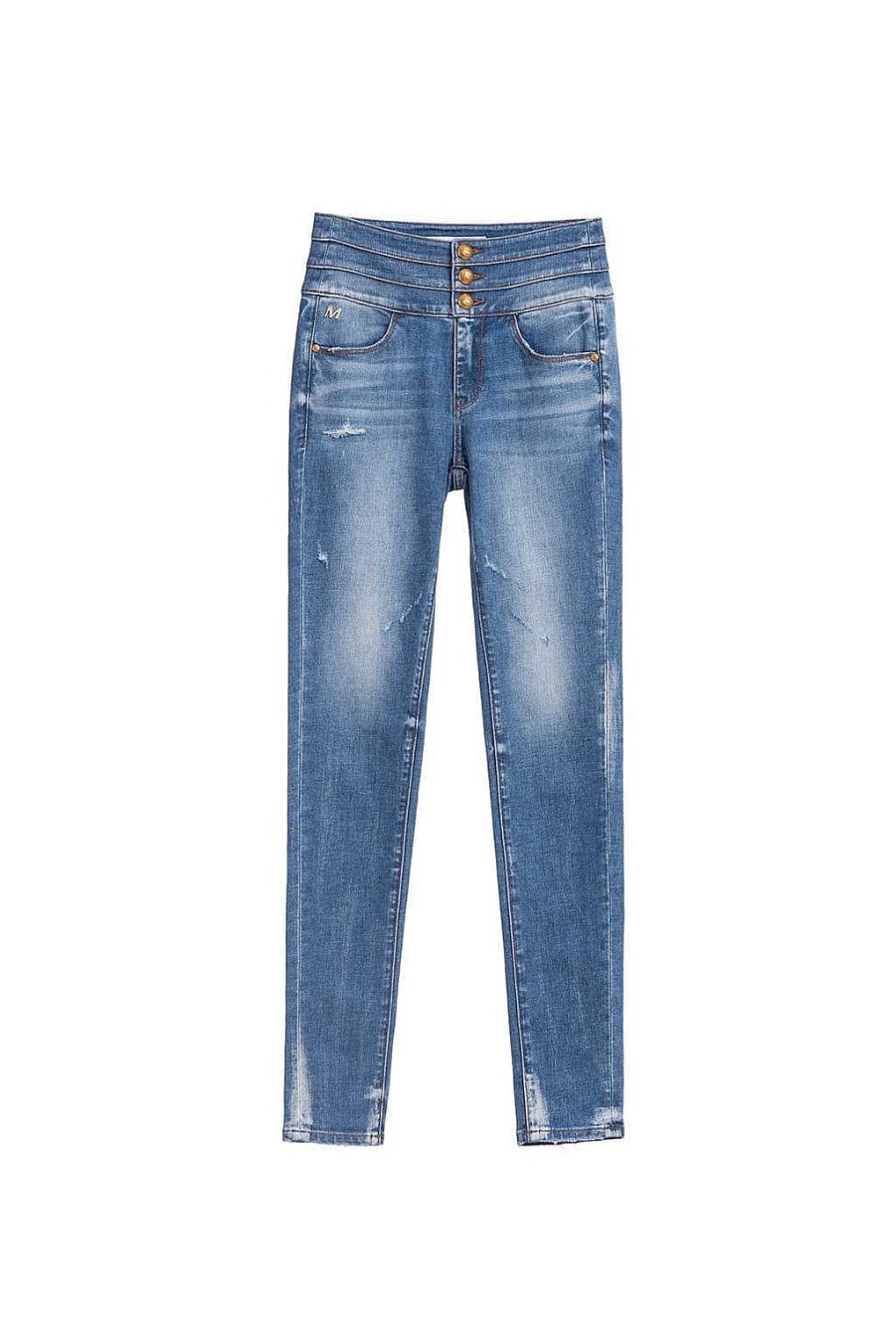 Jeans | Miss Sixty Jeans Mit Hoher Taille Und Dehnbarer Hanfmischung Mittelblau