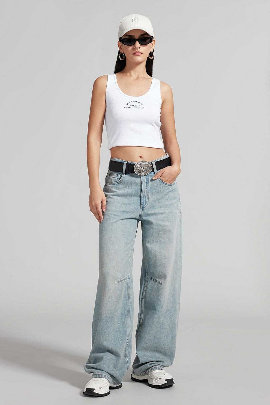 Jeans | Miss Sixty Retro-Jeans Mit Hoher Taille Und Gerader Passform Hellblau