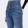 Jeans | Miss Sixty Slim-Jeans Mit Vier Knopfen Und Superhoher Taille Tiefes Blau