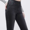 Jeans | Miss Sixty Schwarze Retro-Jeans Mit Ausgestelltem Schlitz Schwarzgrau