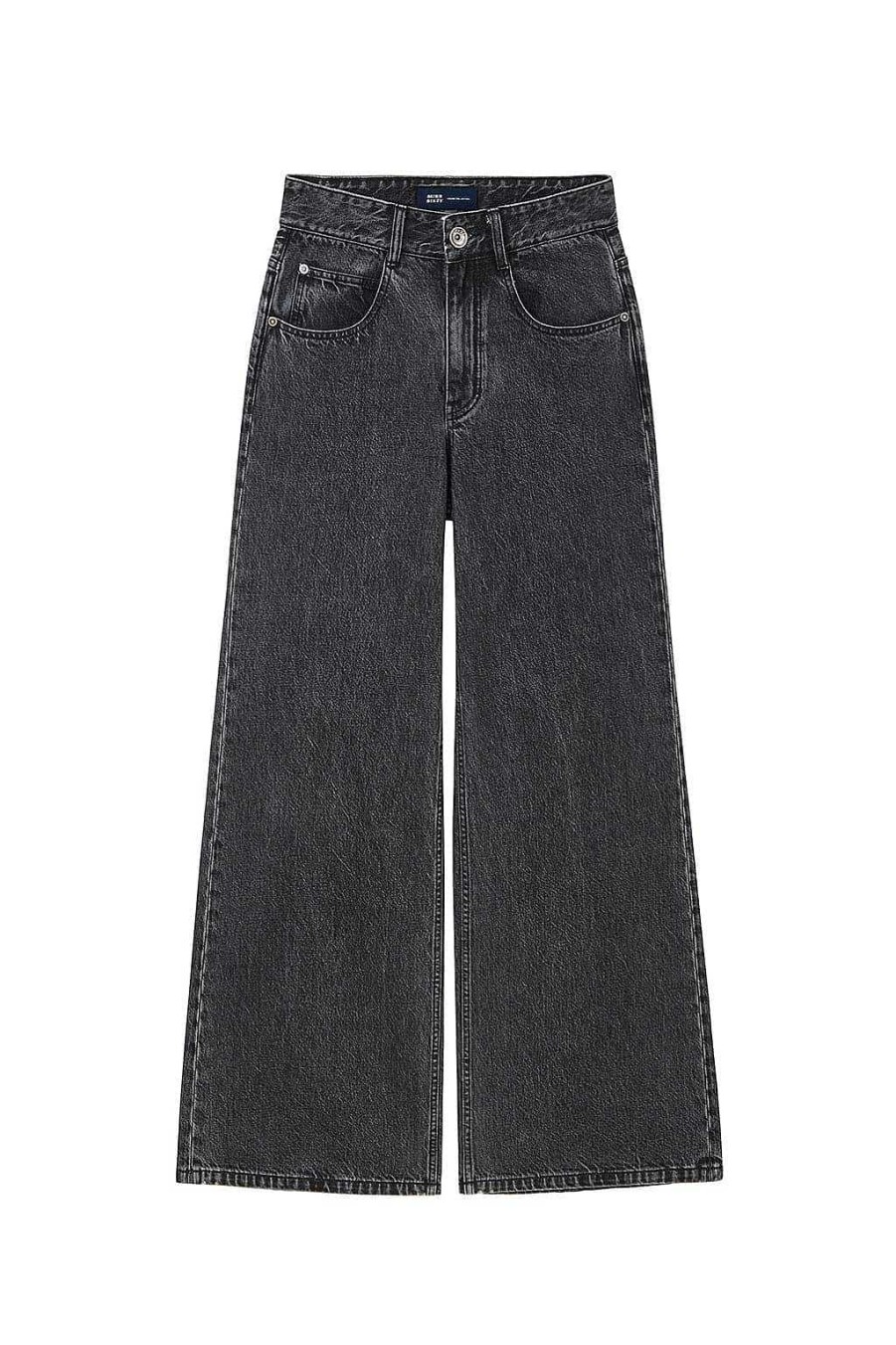 Jeans | Miss Sixty Lassige, Gerade Geschnittene Vintage-Jeans In Schwarz Und Grau Schwarzer Nebel