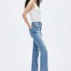 Jeans | Miss Sixty Ausgestellte Denim-Jeans Mit Seide Mittelblau