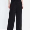 Hosen Und Overalls | Miss Sixty Triacetat-Hose Mit Weitem Bein Und Drapiertem Cutout Schwarz