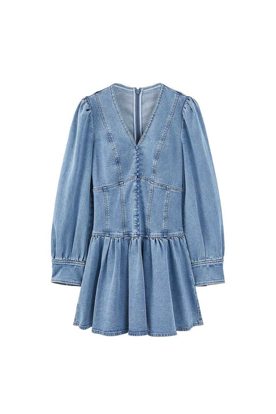 Kleider | Miss Sixty Vintage Ruschen-Jeanskleid Hellblau