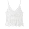 Pullover | Miss Sixty Sexy Weises Camisole-Top Mit Ausschnitten Im Bohemian-Stil Weiss