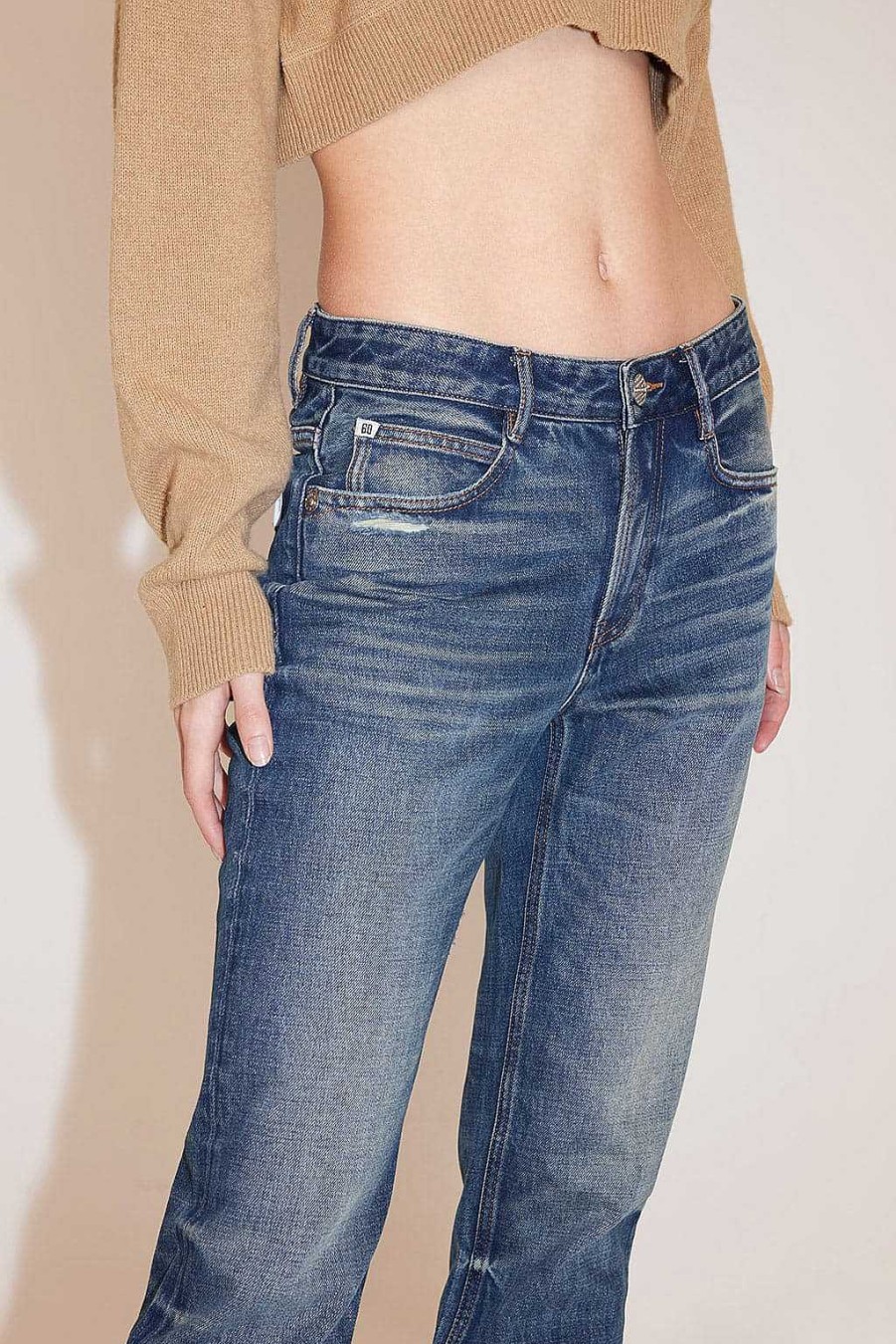 Jeans | Miss Sixty Zerrissene Vintage-Jeans Mit Gerader Passform Dunkelblau