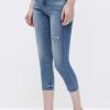 Jeans | Miss Sixty Zerrissene Jeans Mit Hoher Taille Und Seide Hellblau