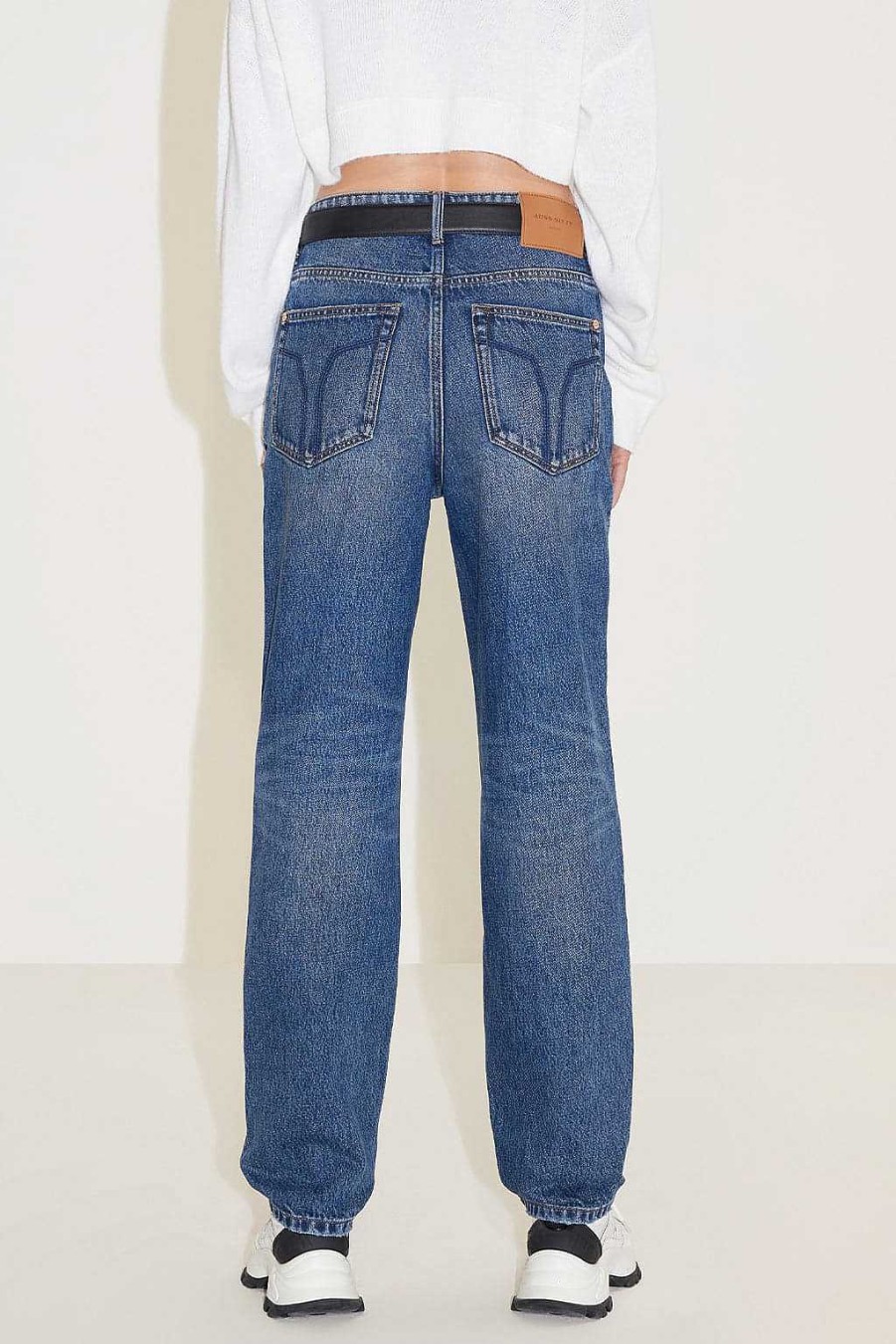 Jeans | Miss Sixty Gerade Geschnittene Jeans Mit Knopf Dunkelblau