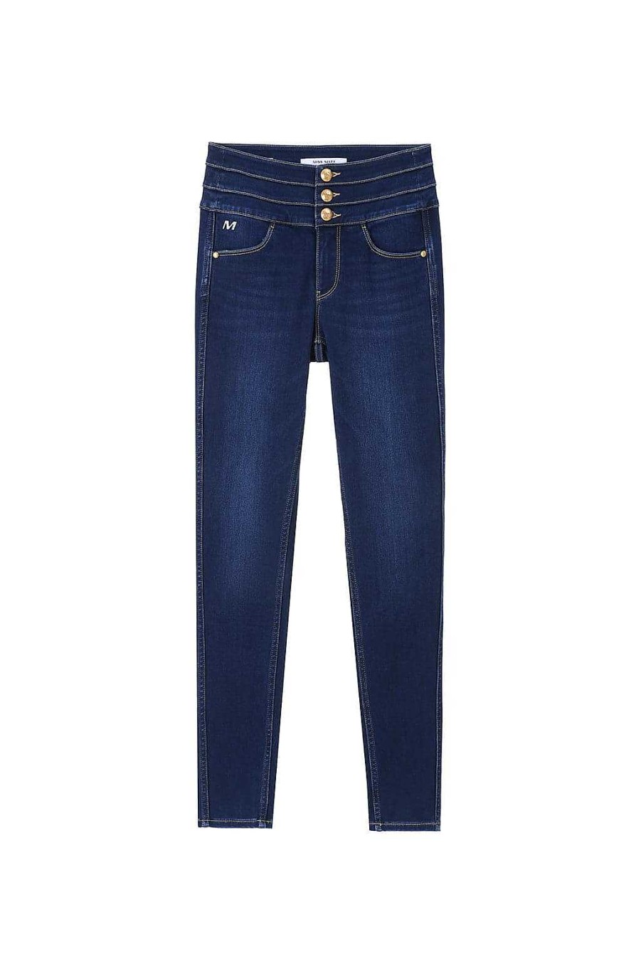 Jeans | Miss Sixty Blaue Slim-Fit-Jeans Mit Hoher Taille Mittelblau