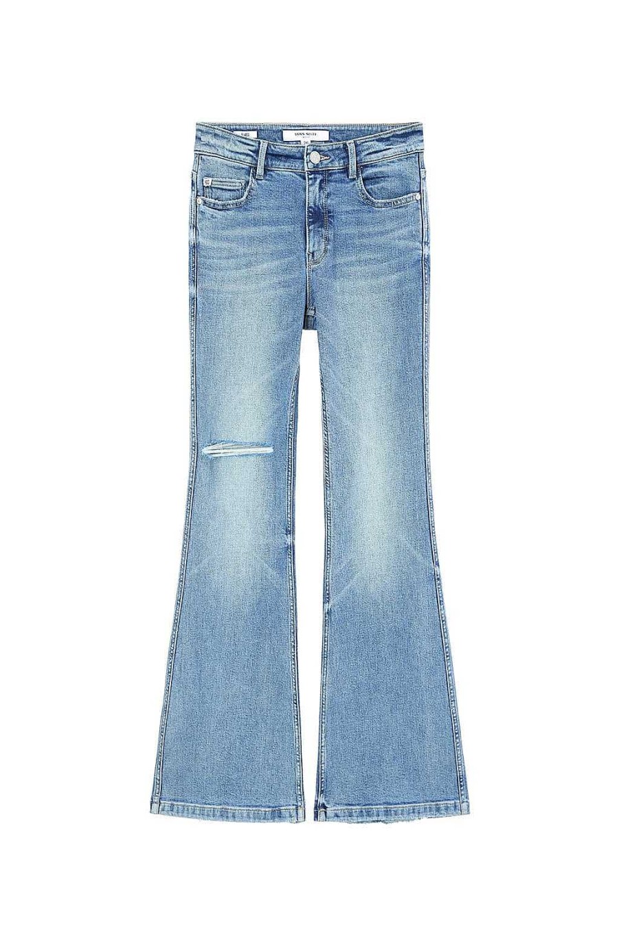 Jeans | Miss Sixty Zerrissene Slim-Fit-Bootcut-Jeans Mit Niedrigem Bund Mittelblau