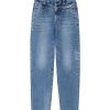 Jeans | Miss Sixty V-Formige Denim-Jeans Mit Hoher Taille Und Aufdruck Hellblau