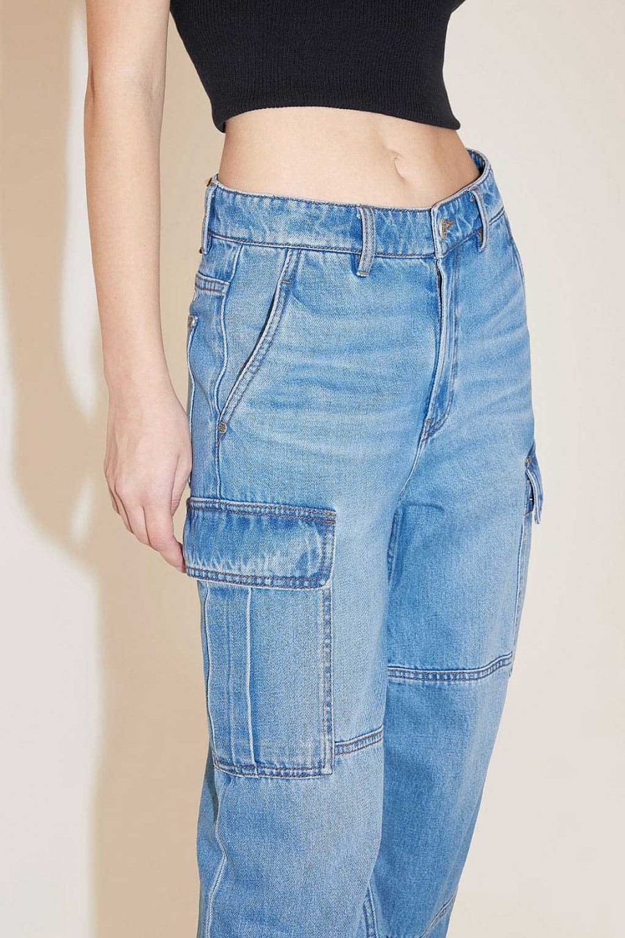 Jeans | Miss Sixty Vintage-Cargo-Jeans Mittelblau