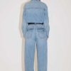 Hosen Und Overalls | Miss Sixty Denim-Jumpsuit Im Vintage-Cargo-Stil Mittelblau