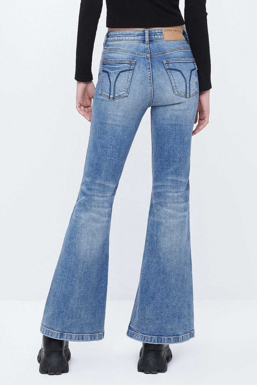 Jeans | Miss Sixty Vintage Schlagjeans Mittelblau