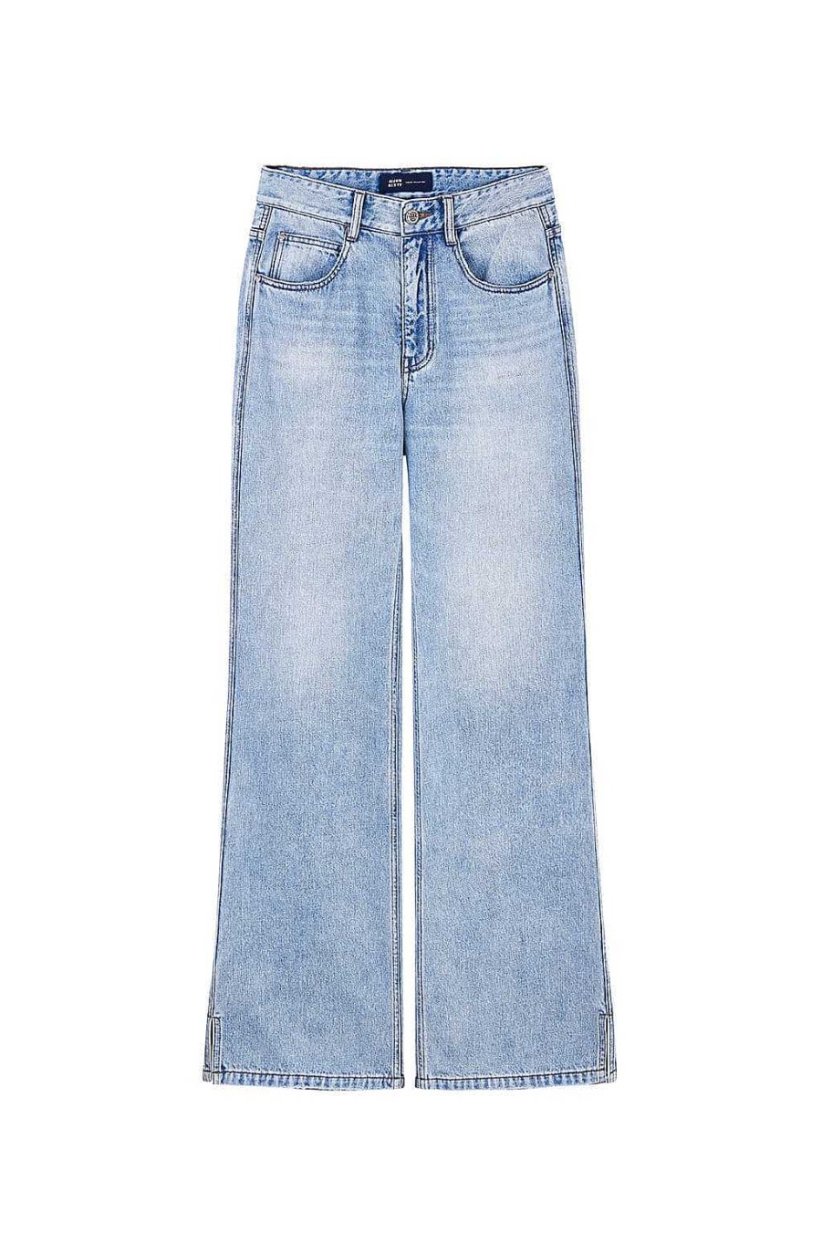 Jeans | Miss Sixty Gerade Geschnittene Jeans Mit Geteiltem Saum Hellblau