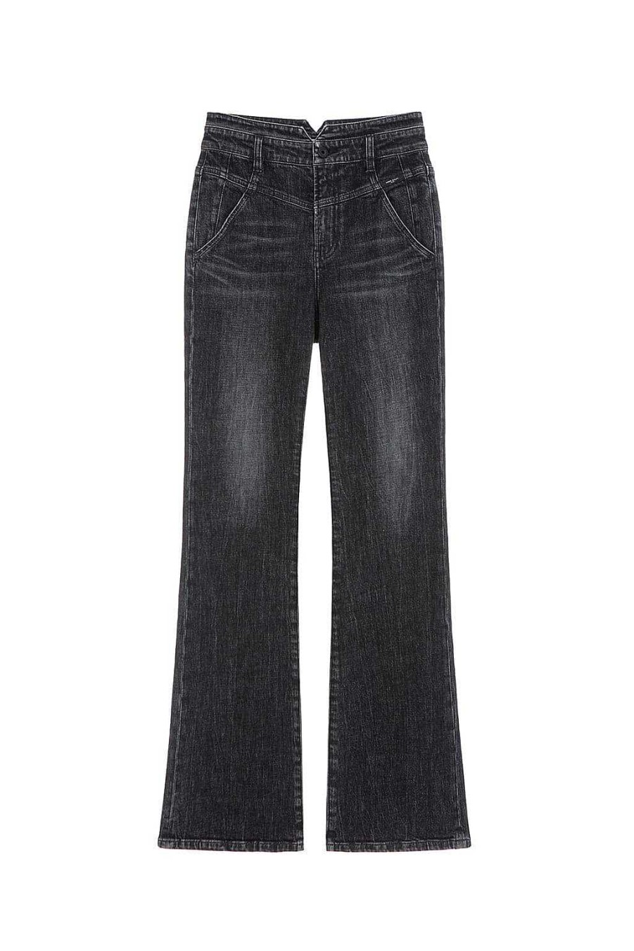 Jeans | Miss Sixty Leicht Ausgestellte Jeans Mit Hoher Taille Schwarzer Nebel