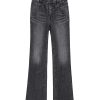 Jeans | Miss Sixty Leicht Ausgestellte Jeans Mit V-Formiger Taille Und Stickerei Schwarzer Nebel