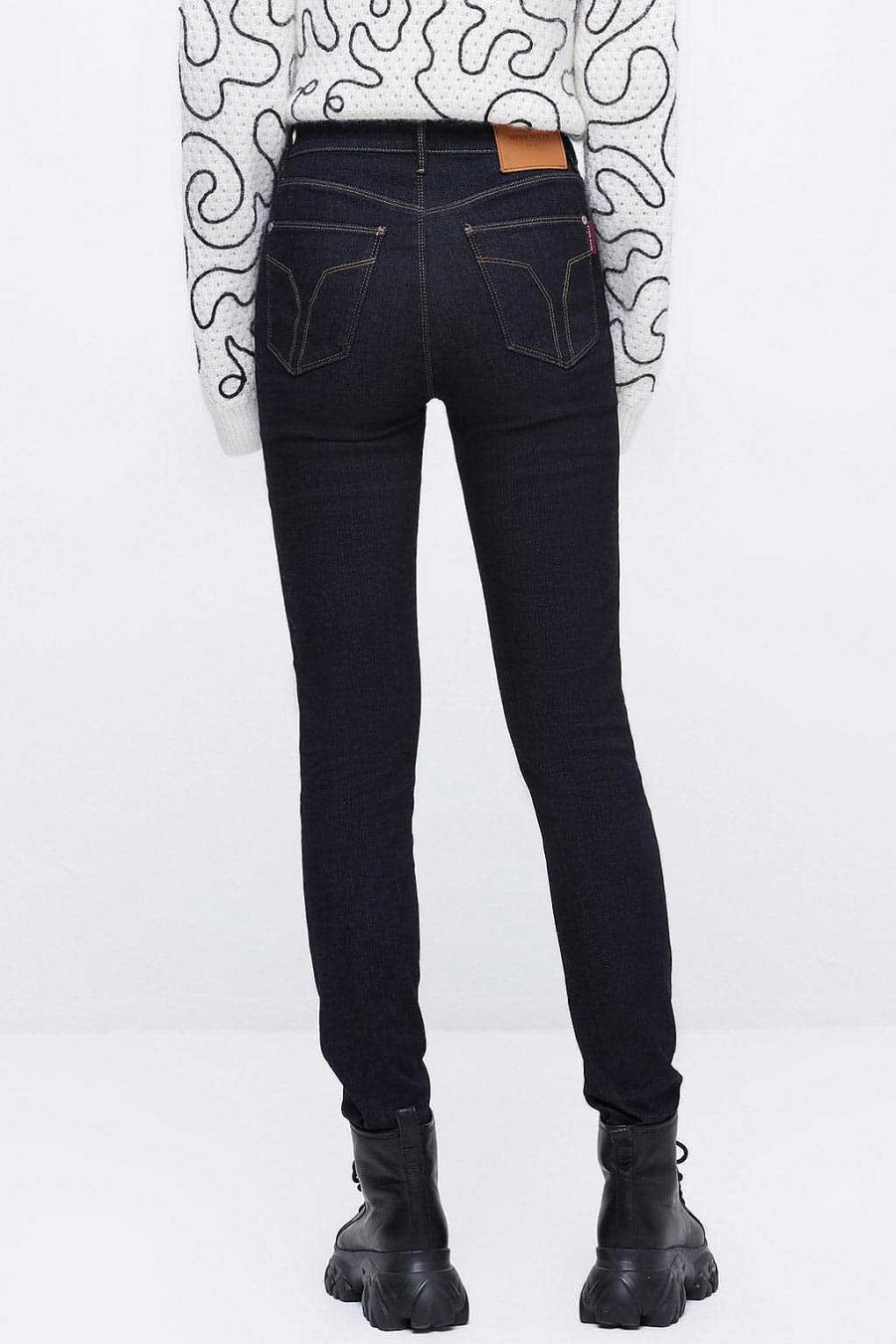 Jeans | Miss Sixty Dunkelblaue Rohrenjeans Tiefes Blau