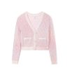 Pullover | Miss Sixty Strickjacke Mit V-Ausschnitt Und Ombre-Muster Aus Wollmischung Rosa