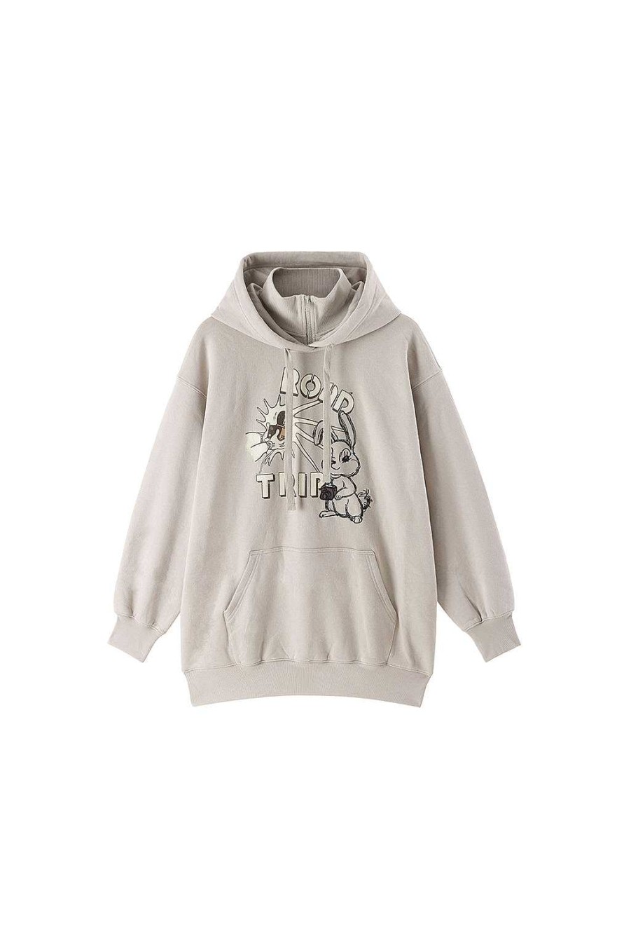 Oberteile | Miss Sixty Farbenes Rollkragen-Sweatshirt Mit Lockerer Passform Khaki