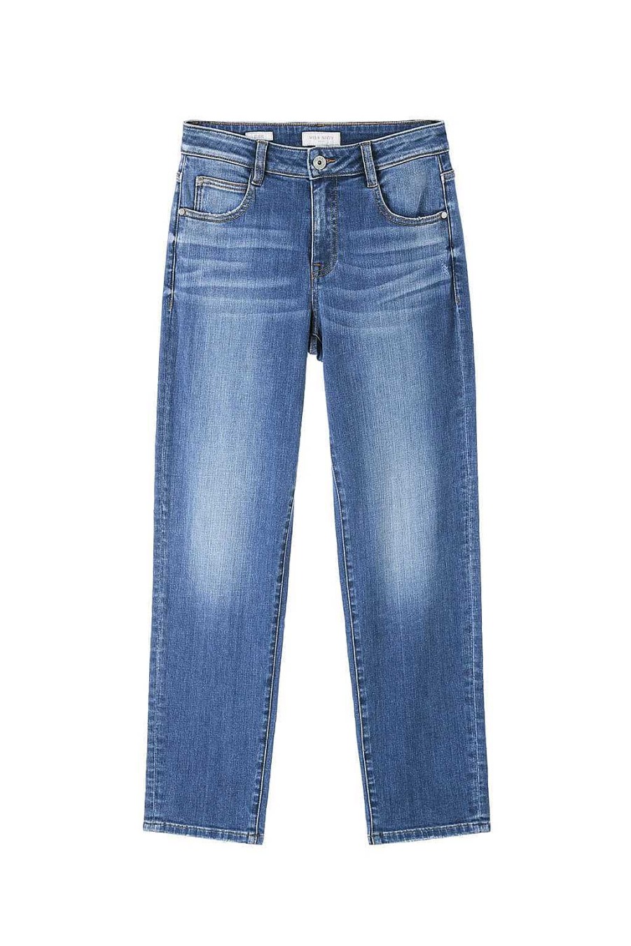 Jeans | Miss Sixty Marineblaue Vintage-Jeans Mit Gerader Passform Mittelblau