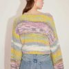 Pullover | Miss Sixty Bunter Farbverlauf-Retro-Laternenform-Armel, Lockerer Strickpullover Mehrfarben