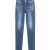 Jeans | Miss Sixty Hoch Sitzende Rohrenjeans Mittelblau