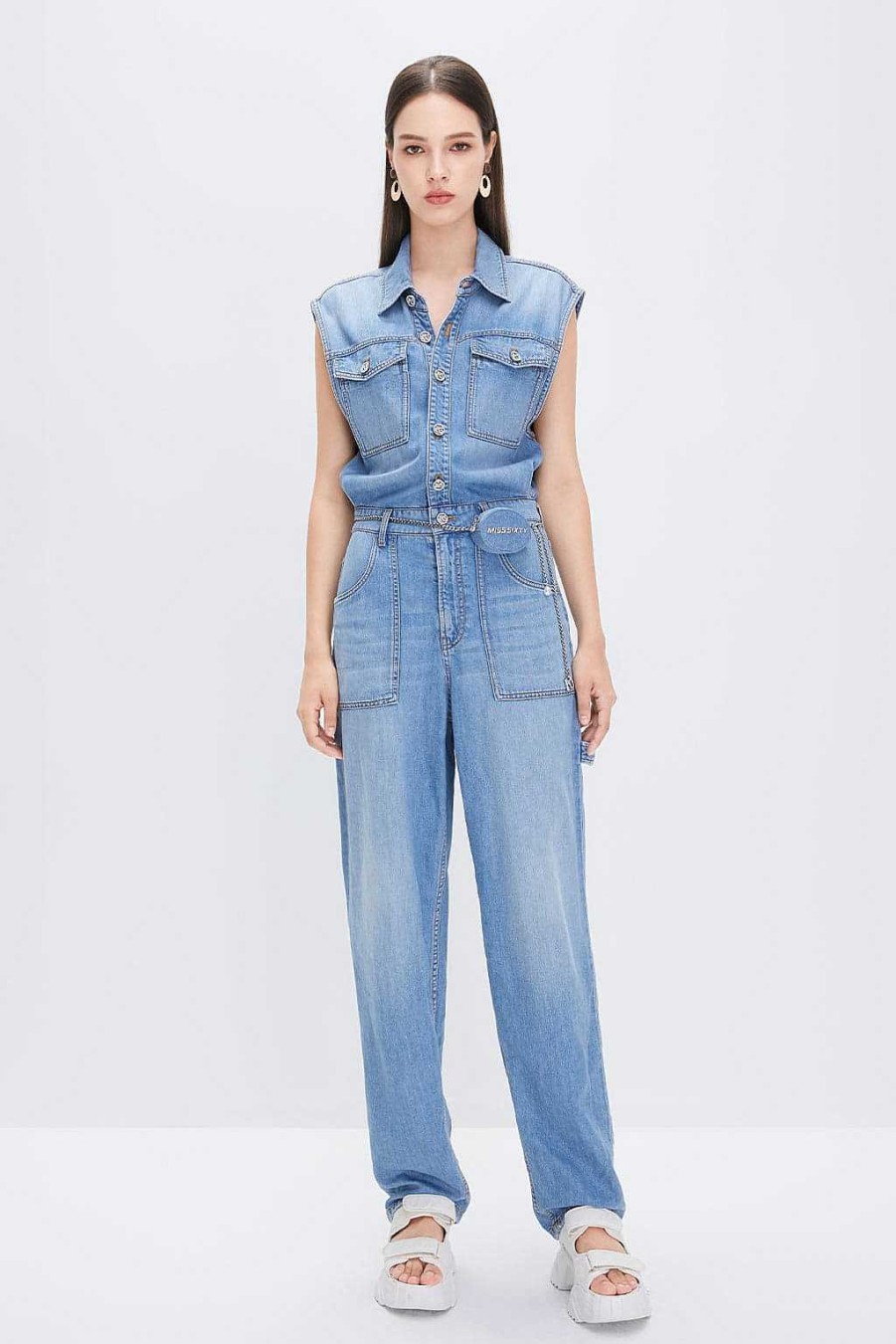 Hosen Und Overalls | Miss Sixty Dunner Denim-Overall Hellblau