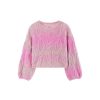 Pullover | Miss Sixty Retro Bunter, Lockerer, Lassiger Strickpullover Rosa